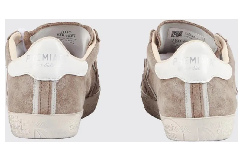 Premiata Stevend Leather and Glitter Sneakers Brown (STEVEND6221) (2)