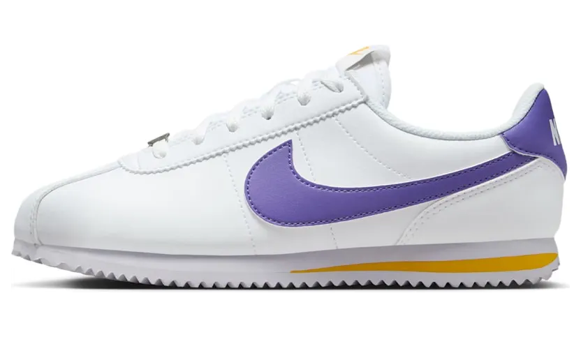 Nike Cortez Lakers “White / Varsity Maize / Varsity Purple” (DM0950-105)