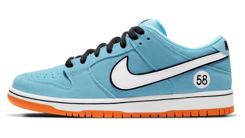 Nike SB Dunk Low Club 58 Gulf – “Blue Chill / Safety Orange / Black / White” (BQ6817-401)