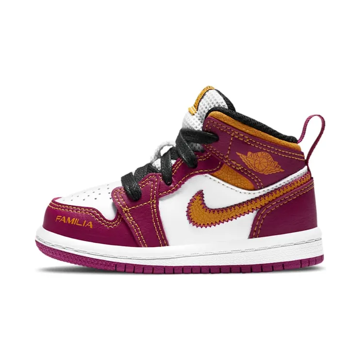 Air Jordan 1 Mid TD Dia de Muertos White/Cactus Flower/Black/University Gold (DC0501-100)