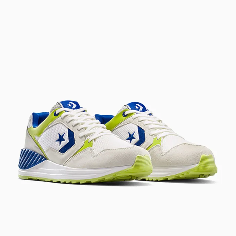 Converse Wave Trainer Ox Vintage White Blue Cartreuse (A13464C)