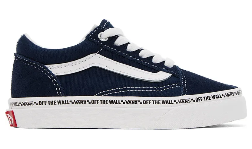 Vans Kids Navy Old Skool Little Kids Sneakers (VN0A7Q5F4M0)