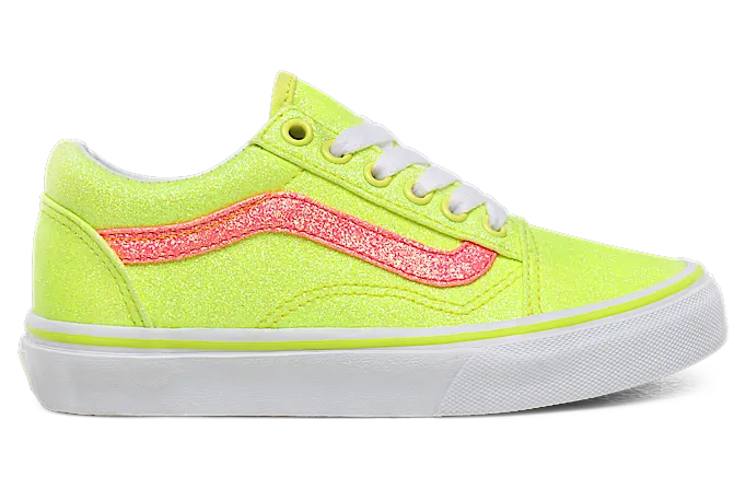 VANS Neon Glitter Old Skool Schoenen Voor Kinderen (Geel)