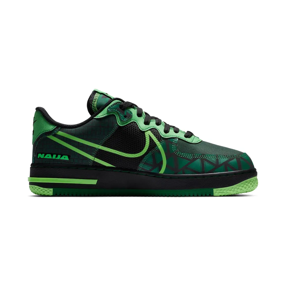 Nike Air Force 1 React Naija Black/Pine Green-Green Strike (CW3918-001)