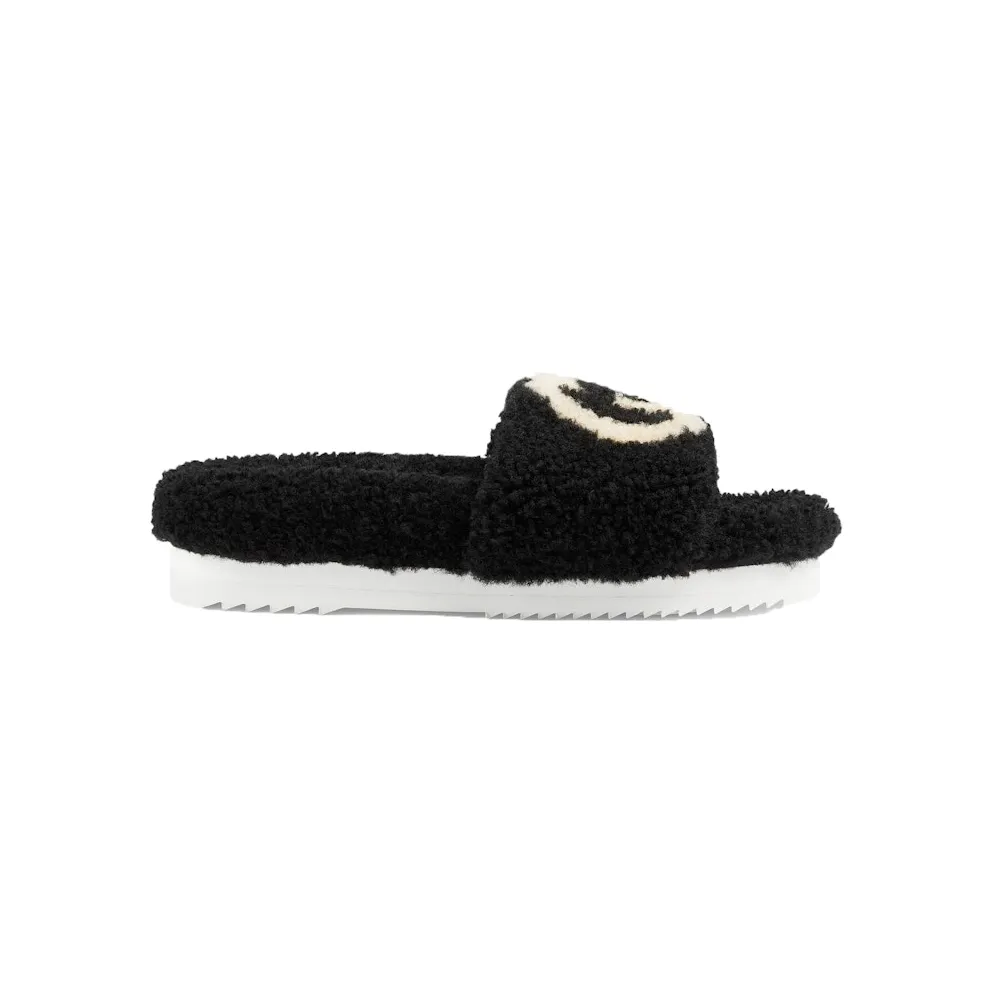 Gucci Slide Interlocking G Wool Black (W)