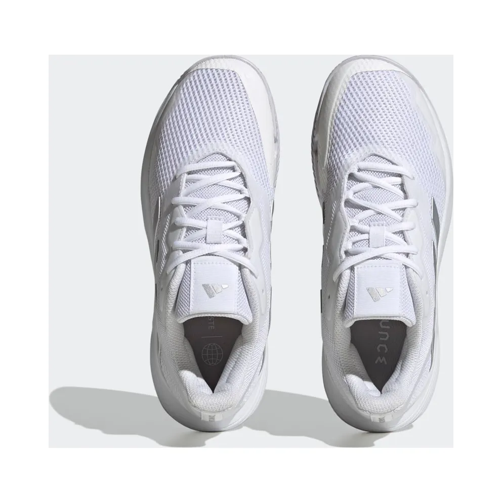 adidas Courtjam Control Tennis Shoes Cloud White / Silver Metallic / Cloud White (HQ8473)