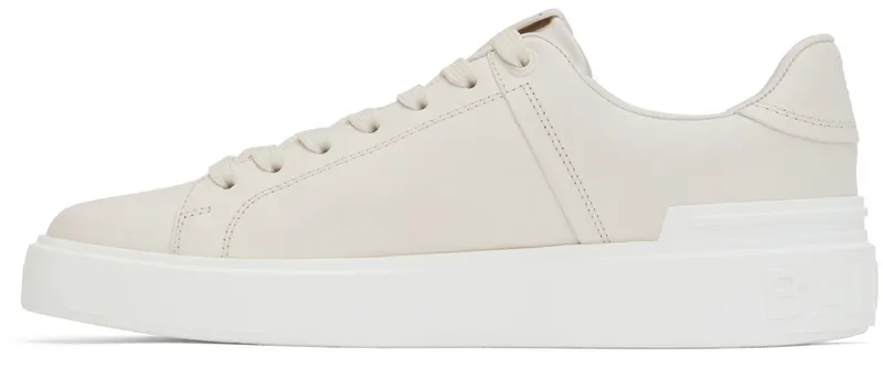 Balmain White B-Court Low-Top (YM1VI288LVTR)