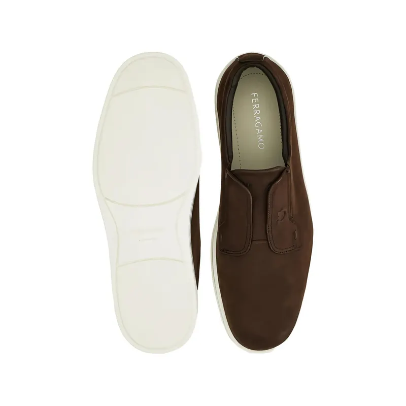 Ferragamo Derby Slip-on “Brown” (02A000 0793218 M LIBAR)