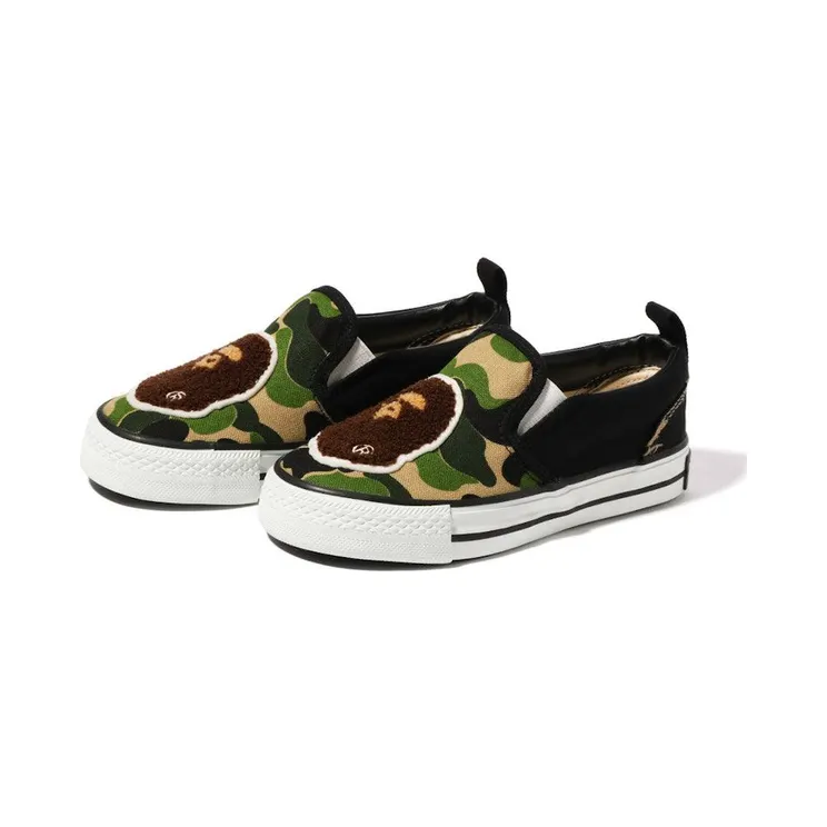 A Bathing Ape Head Slip On Green ABC Camo (1I30-391-001 GRN)