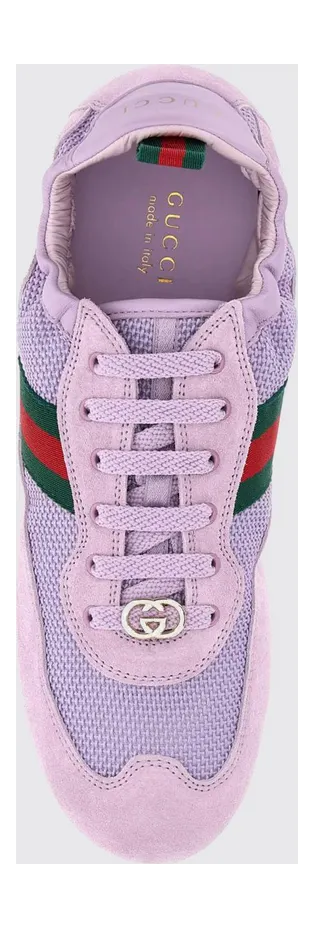 Gucci Shift Suede and Mesh Sneakers Grey (857963AAF1Z5356) (2)