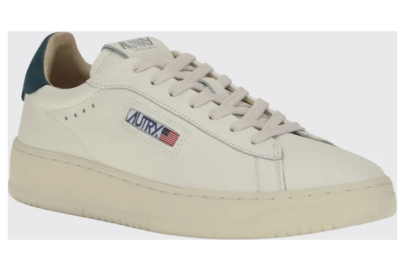 Autry Dallas Low Bicolor Smooth Calfskin Sneakers with Logo Blue (ADLMMR25)