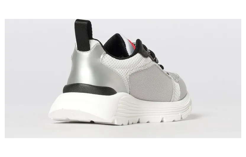 Dsquared2 Laminated Leather And Mesh Sneakers White (827442) (2)