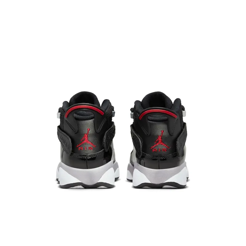 Jordan 6 Rings Black White Metallic Silver Fire Red (FZ4186-010)