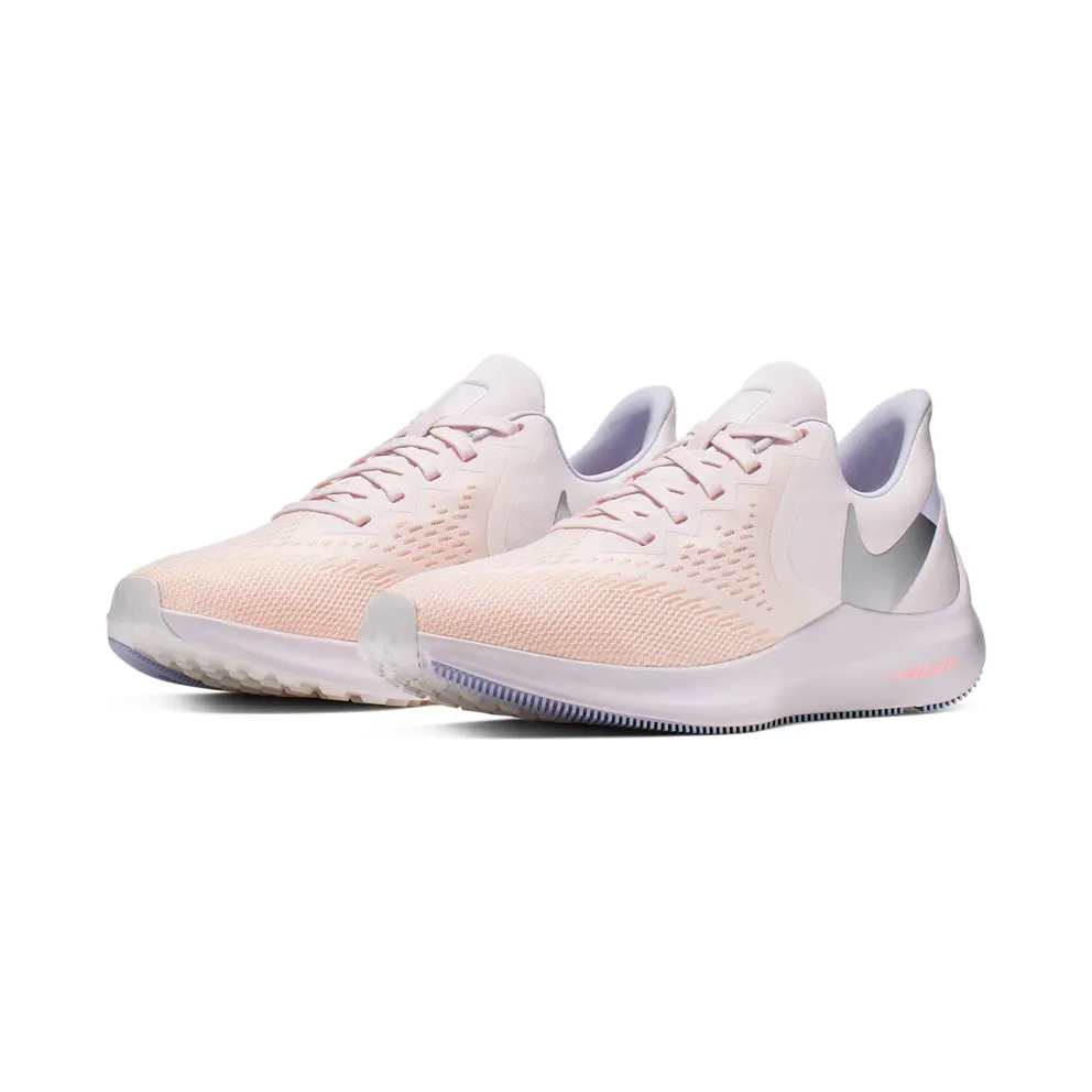 Nike Air Zoom Winflo 6 Pale Pink Washed Coral (W) “Pale Pink / Washed Coral / Oxygen Purple / Metallic Silver” (CK4475-600)