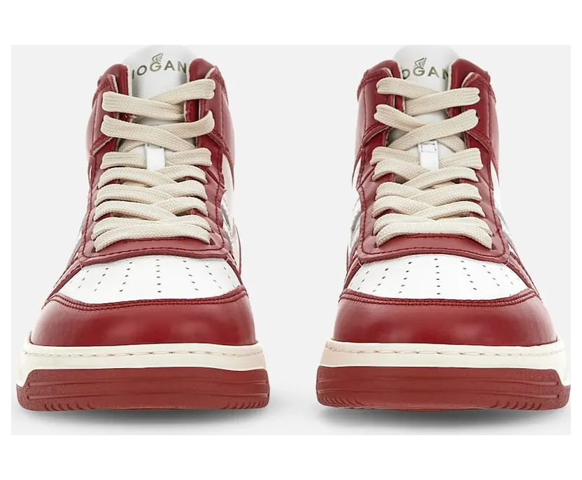 Sneakers Hogan H630 High Top White Red (HXW6300EU40R37958X) (4)