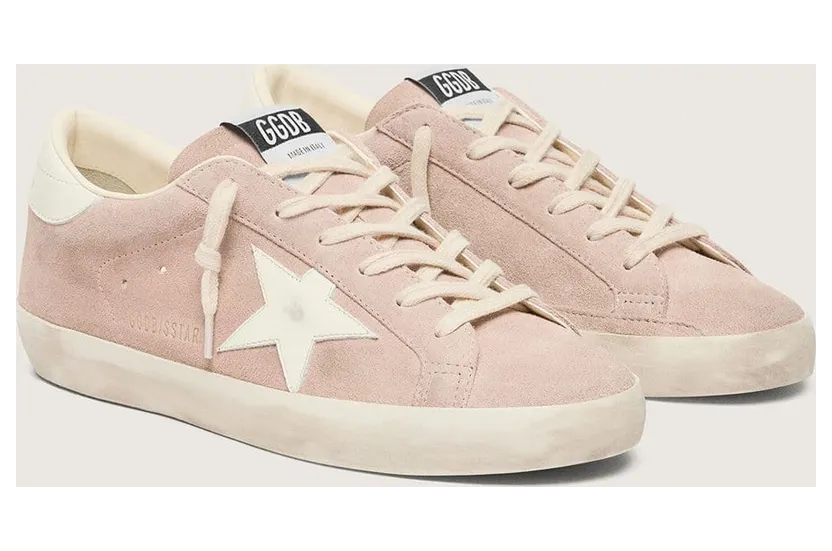 Golden Goose Women’S Super-Star In Powder-Pink Suede With White Star (GWF01016.F008951.25698) (2)