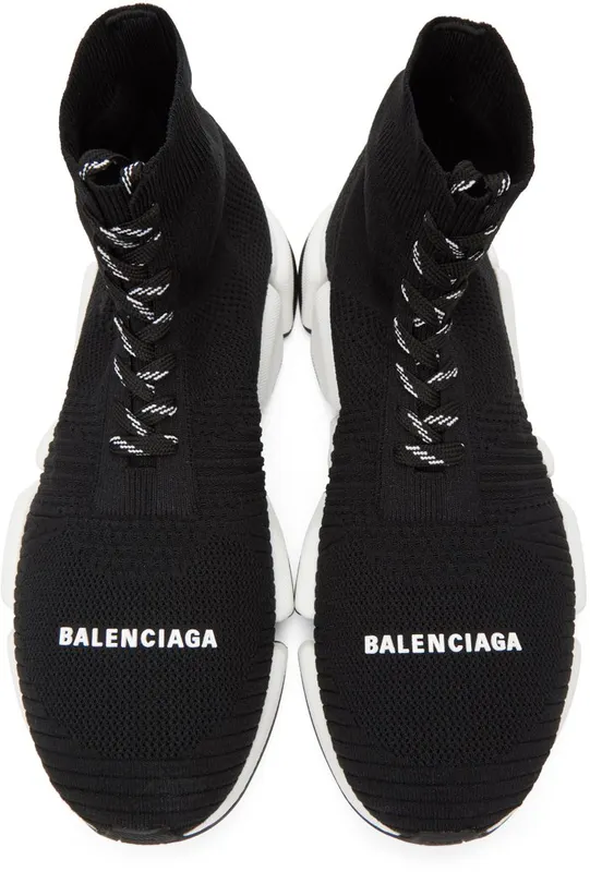 Balenciaga Speed 2.0 Lace Up Black White (617258W17021015/617258W2DB21015)