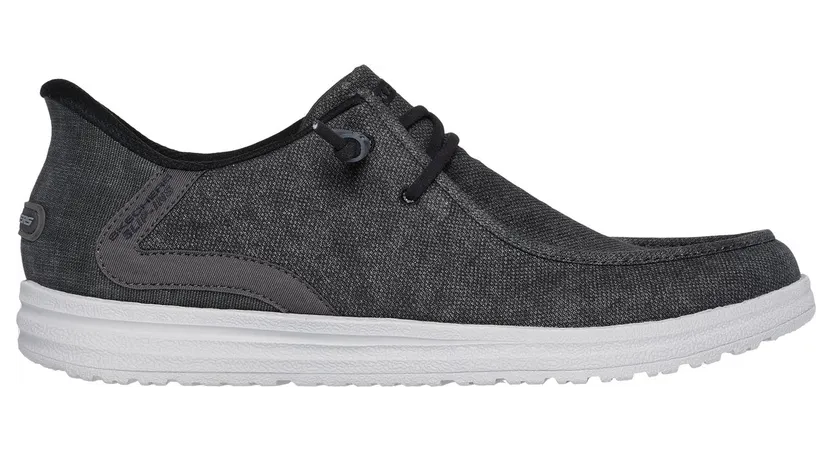 Skechers Slip-ins Relaxed Fit Melson – Coronado “Black / Grey” (210959BKGY)