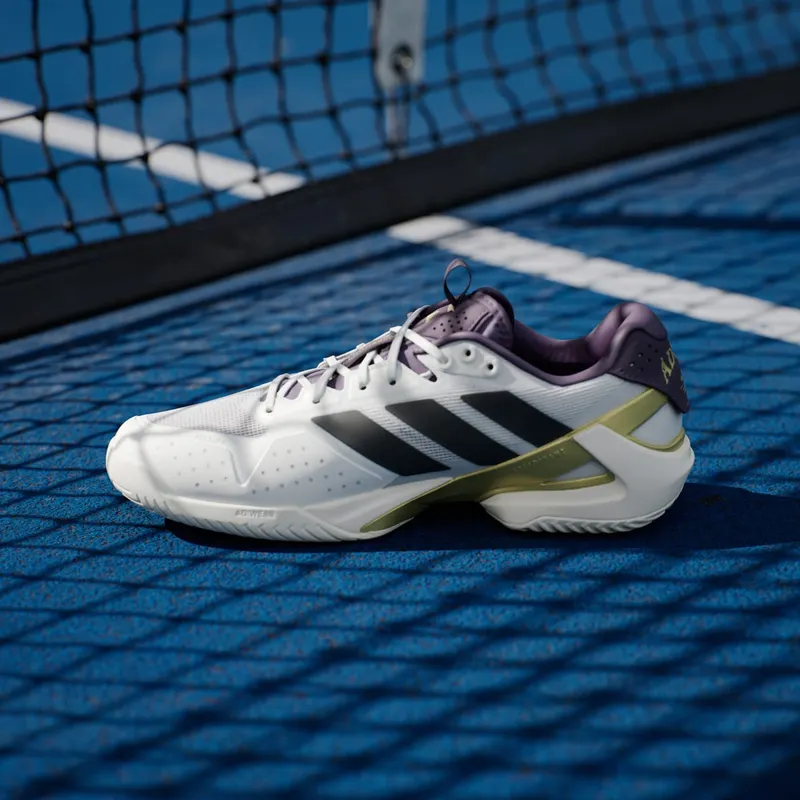 adidas Adizero Ubersonic 5 Cloud White Core Black Aurora Plum (JQ3778)