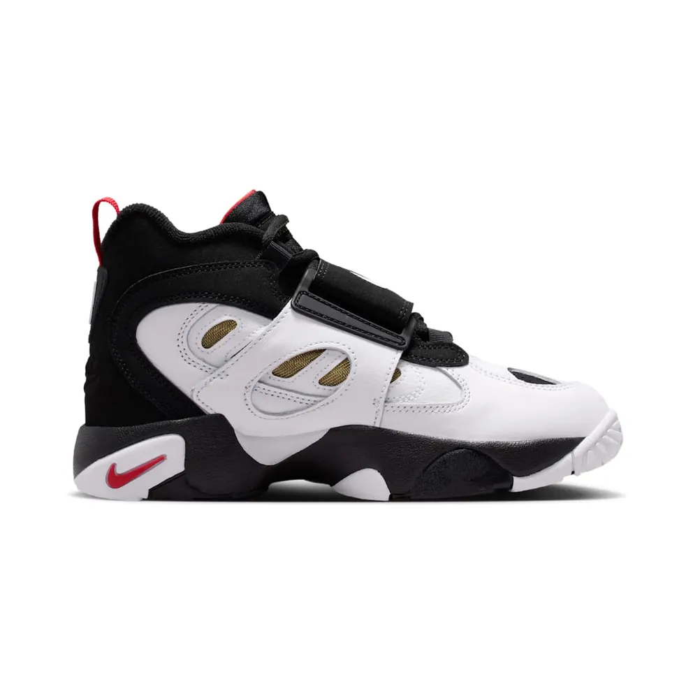 Nike Air Diamond Turf II GS “Black / Flame Red / Metallic / White” (IR4727-001)