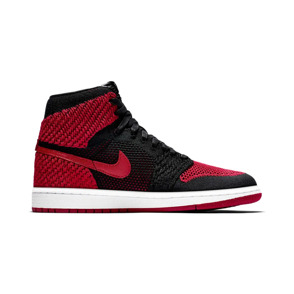 Jordan 1 Retro High Flyknit Bred (GS) Black/Varsity Red-White (919702-001)
