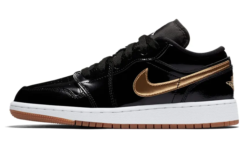 Air Jordan 1 Low GG “Black / White / Metallic Gold” (554723-032)
