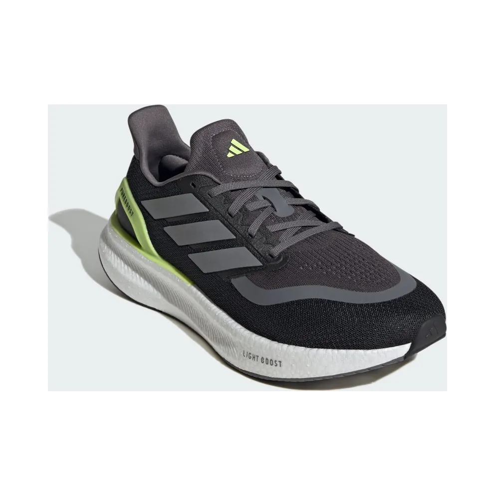 Adidas Pureboost 5 Running Shoes Core Black / Iron Metallic / Pulse Lime (JH6445)