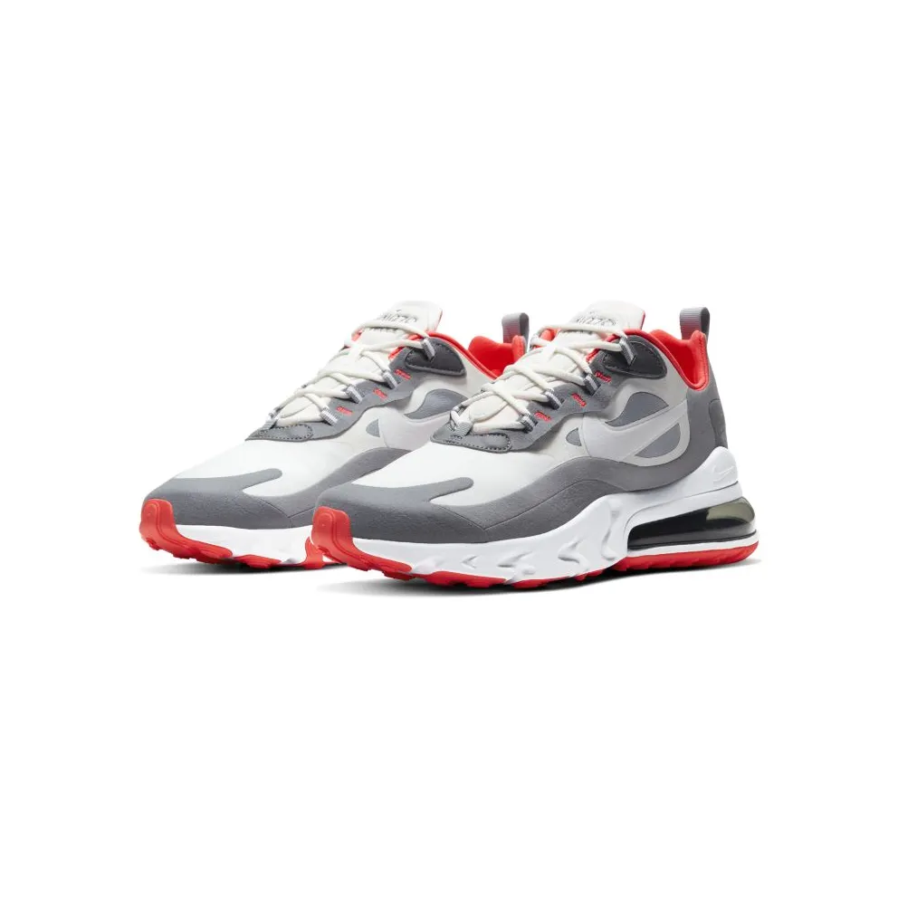 Nike Air Max 270 React Smoke Grey Red Summit White/Smoke Grey-Particle Grey-White (CT1264-100)