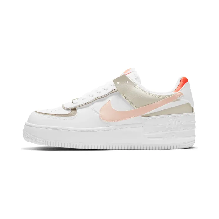 Nike Air Force1 Low Shadow “White / Bright Mango / Pearl White / Crimson Tint” (DH3896-100)