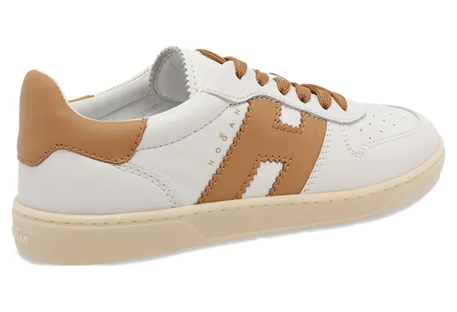 Hogan Logo Leather Cool “White/Brown” (HXW6470FY50U AI0RVK) (4)