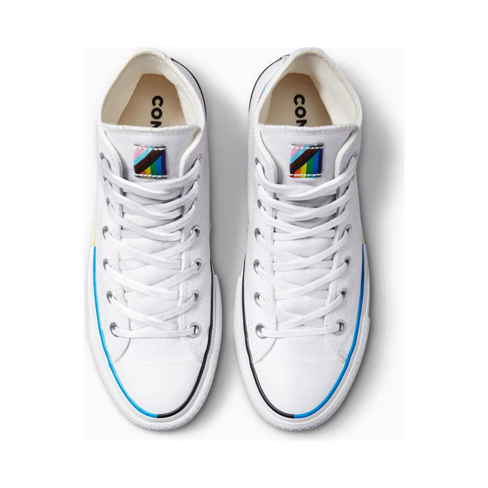 Converse Chuck Taylor All Star Lift Pride White/fresh Yellow/gnarly Blue