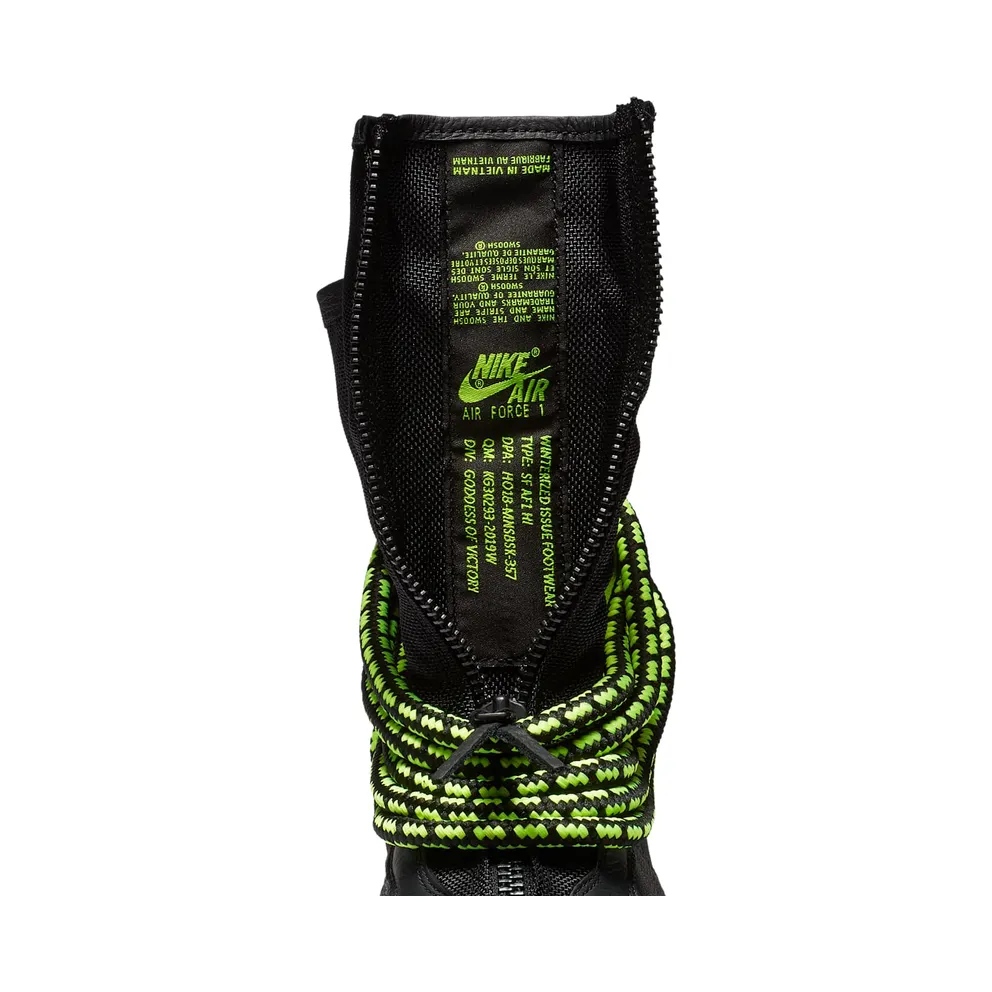 Nike SF Air Force 1 High Black Volt Black/Black-Volt (AA1128-003)