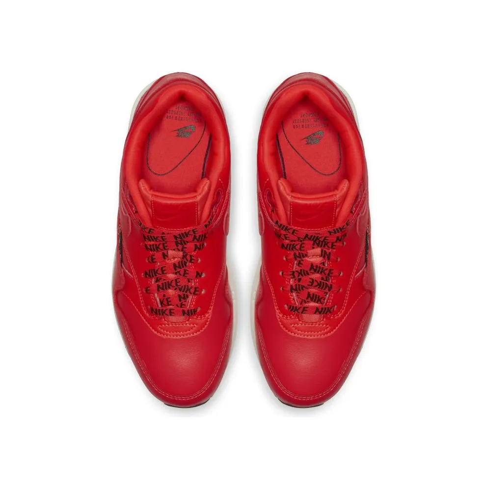 Nike Air Max 1 Overbranding Bright Crimson (W) Bright Crimson/Bright Crimson-Black (881101-602)