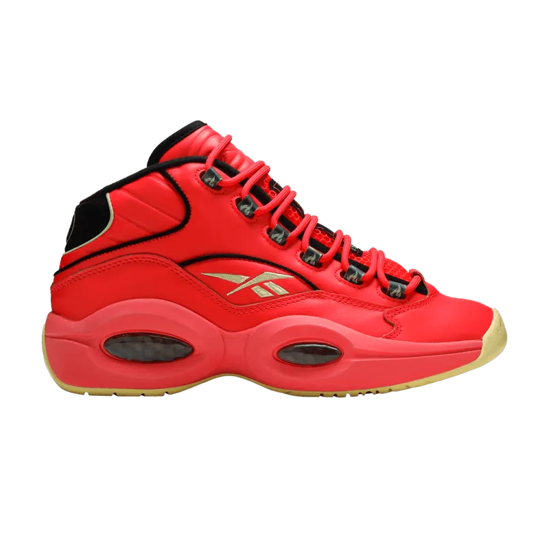 Reebok Hot Ones Question Mid Shoes Neon Cherry / Black / Yellow Filament