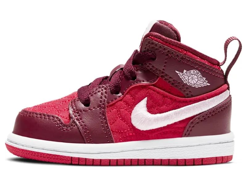 Jordan 1 Mid Red Quilt (TD) (AV5172-600)