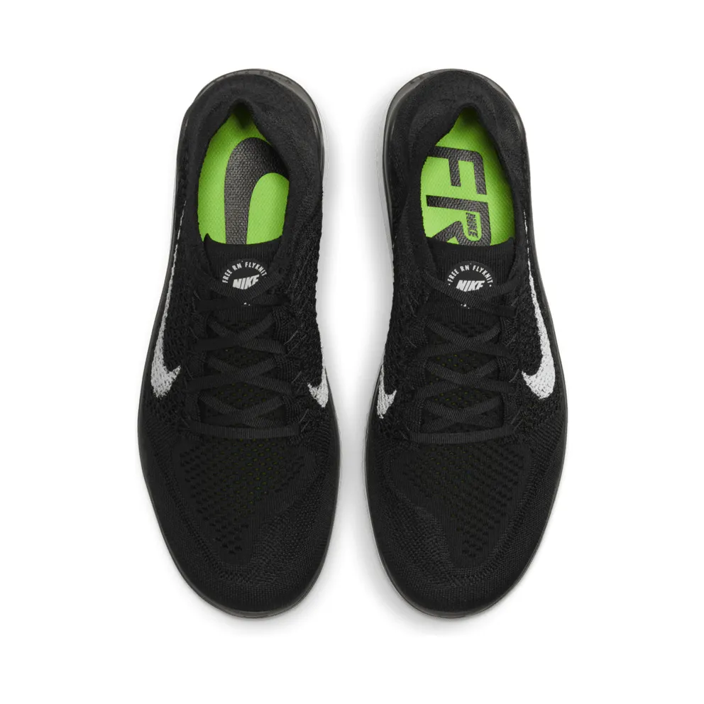 Nike Free RN Flyknit 2018 Black White Black/White (942838-001)