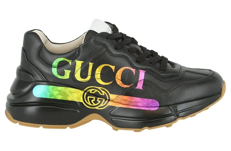 Gucci Rhyton Rainbow Logo Sneaker Black (553608 DRW00 1000)