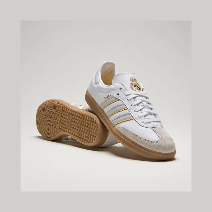 adidas Samba Real Madrid “Cloud White / Light Solid Grey / Gum” (JQ4038)