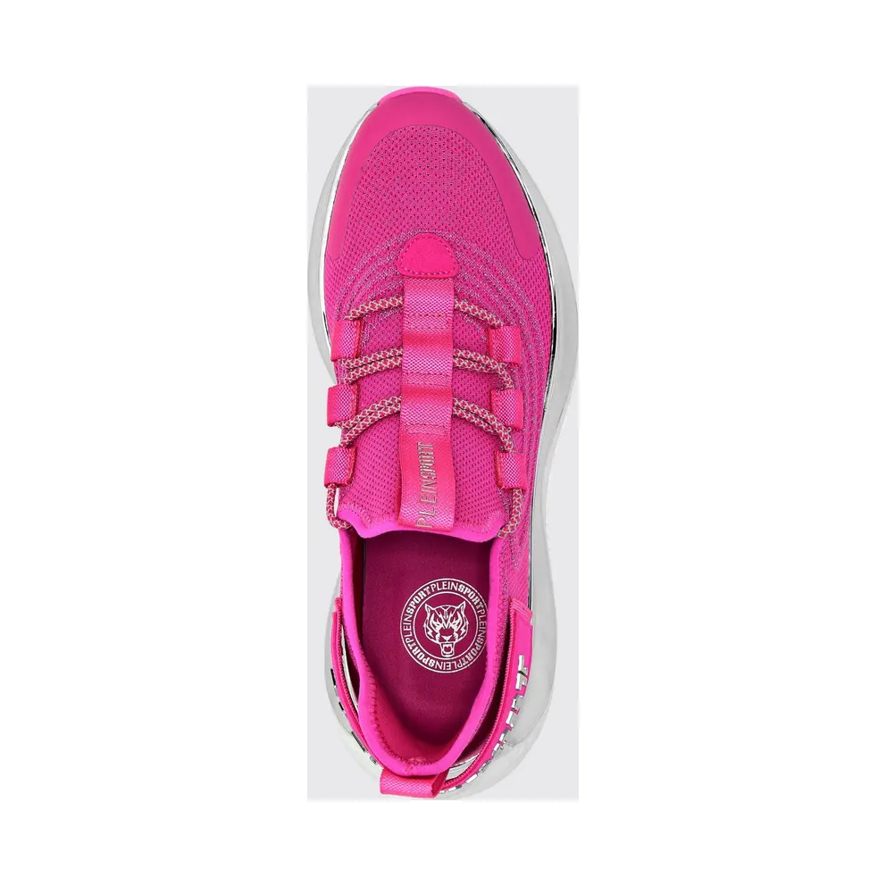 Plein Sport Runner Low-Top in Viscose Jersey with Serrated Sole Fuchsia (SADSUSC0525STE003N87)
