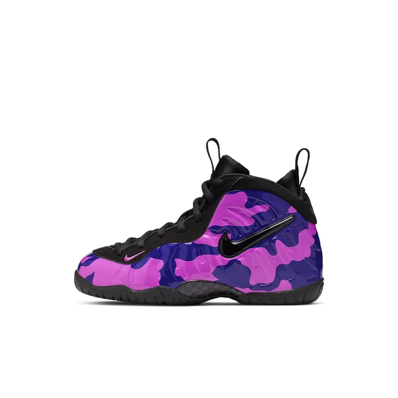 Nike Air Little Posite Pro Purple Camo (PS) Black/Court Purple-Hyper Violet (843755-012)
