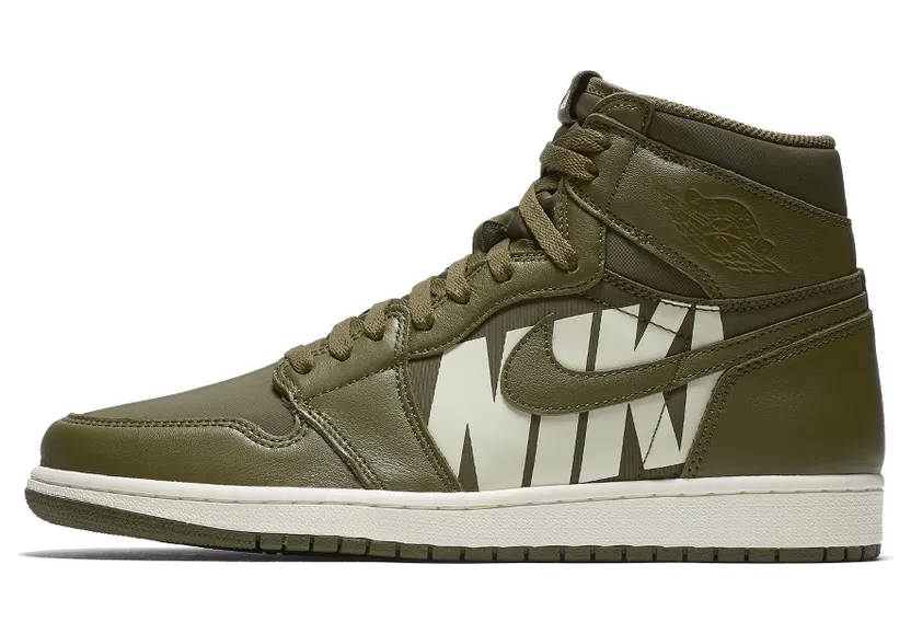 Air Jordan 1 Retro High OG Swoosh – Olive (555088-300)