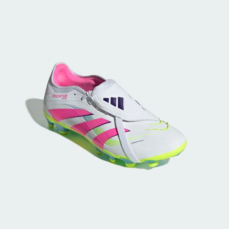adidas Predator Pro Fold-Over Tongue FG/MG Cloud White Lucid Pink Lucid Lemon (JR0444)