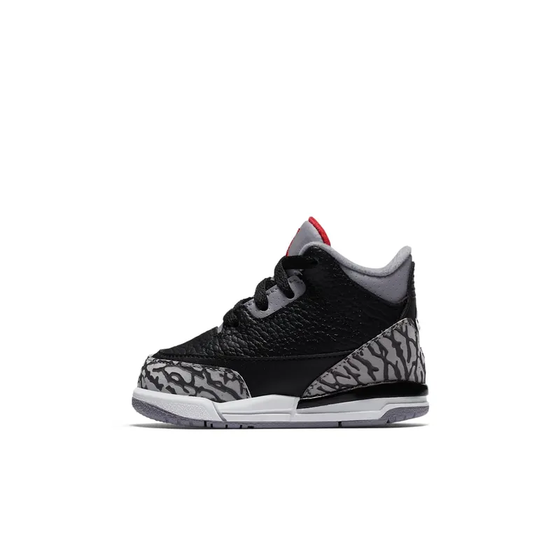 Jordan 3 Retro Black Cement 2018 (TD) Black/Fire Red-Cement Grey-White (832033-021)