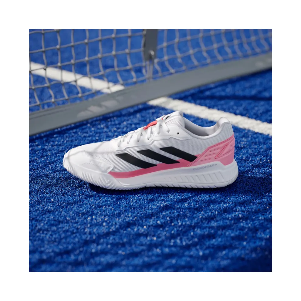 Adidas Courtquick Padel Shoes Cloud White / Core Black / Solar Turbo (KH5915)
