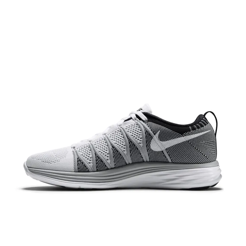 Nike Flyknit Lunar 2 White Wolf Grey Black (620465-100)