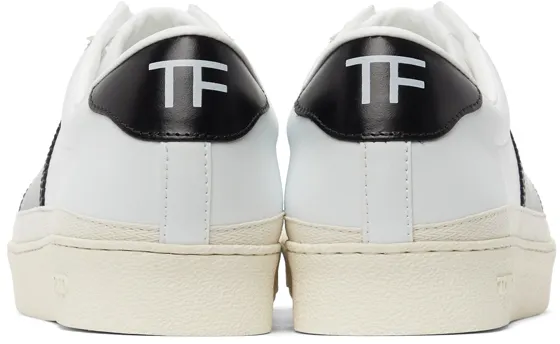 TOM FORD White & Black Bannister Sneakers (J1261T-TAP001)
