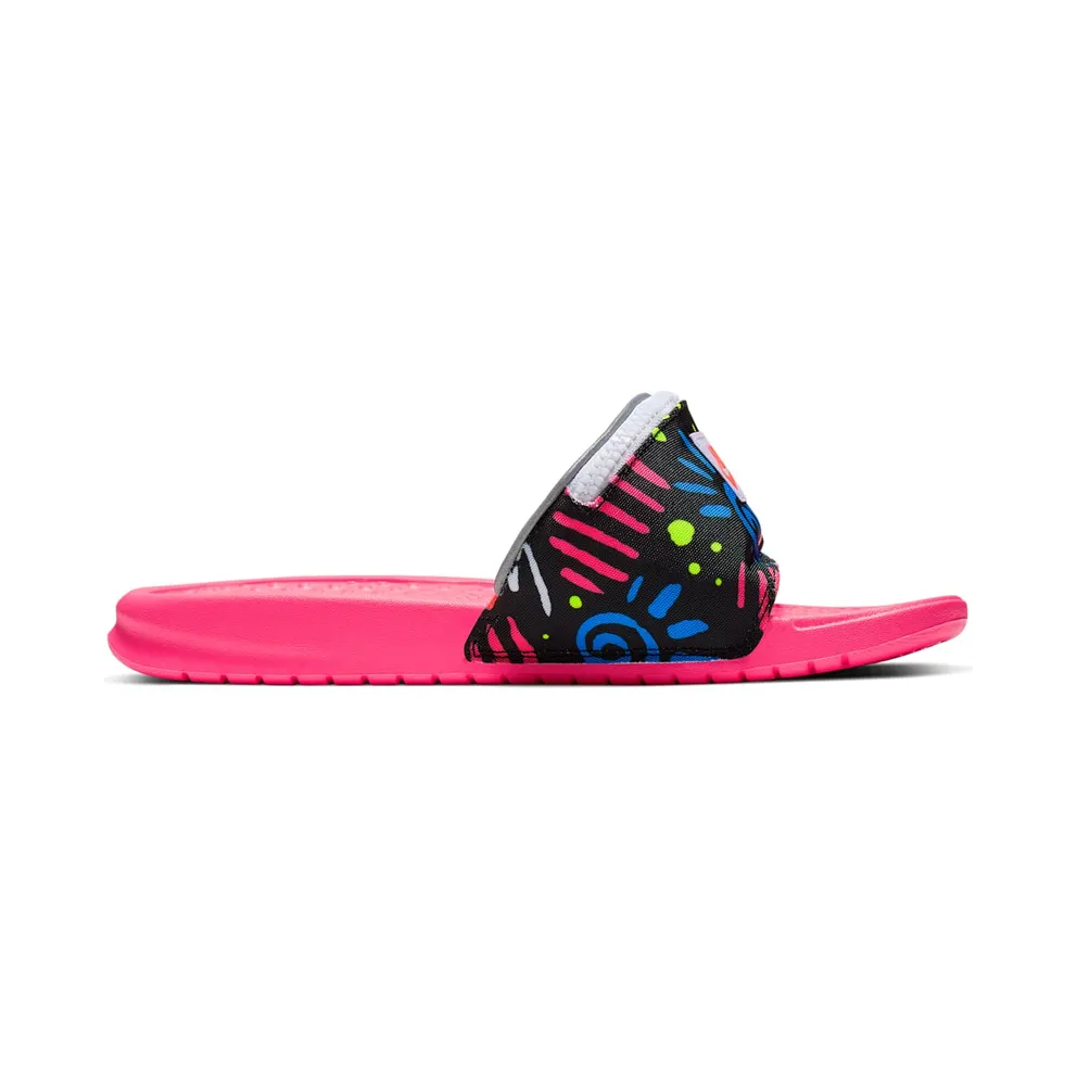 Nike Benassi JDI Print Slide Fanny Pack Neon “Racer Pink / Photo Blue / Black” (CJ2967-600)