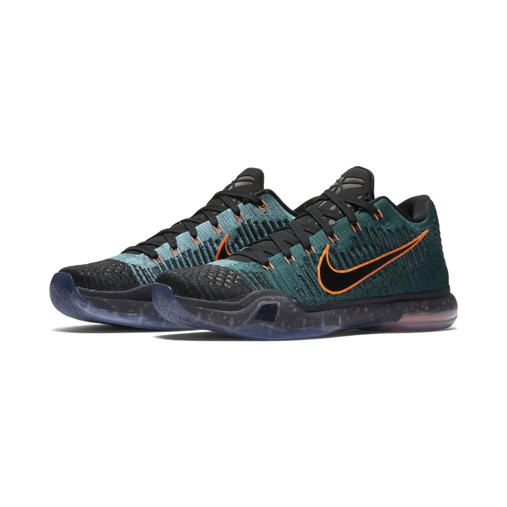 Nike Kobe 10 Elite Low Drill Sergeant Dark Atomic Teal/Mineral Teal-Black-Total Orange (747212-303)