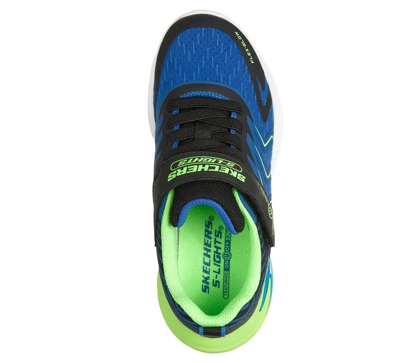 Skechers S-Lights: Flex-Glow Ultra – Prism-Pacer Sneaker Black/Blue/Limoen