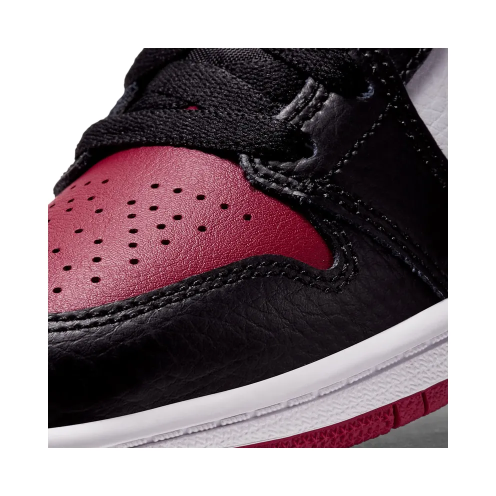 Jordan 1 Mid Bred Toe (PS) Black/Noble Red-White (640734-066)